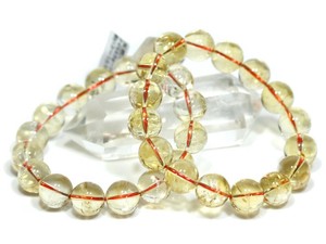 ☆高品質☆【ブレスレット】天然シトリン アイリスクォーツ (2A) (約13〜13.5mm) 【パワーストーン】