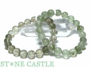 ☆高品質☆【天然石ブレスレット】山梨水晶 (グリーン) (約11mm) 【天然石 パワーストーン】