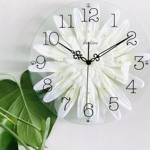 Art Flower Clock Wall Clock White