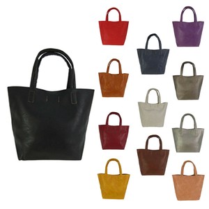 #4159-02　<多色展開>シンプル合皮手提げトートバッグ