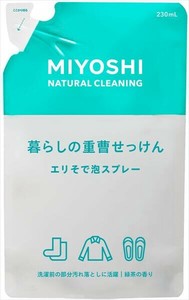 ミヨシ石鹸　暮らしの重曹石鹸エリそで泡スプレー替え 【 衣料用洗剤 】