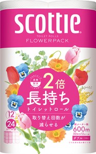 CRECIA Scottie Flower Pack 2 times 12 Roll Double