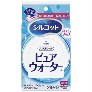ユニ・チャーム　シルコット　ピュアウォーターウェット外出用 【 ウェットティッシュ 】