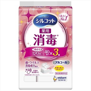 ユニ・チャーム　シルコット　消毒ウェット詰替 【 ウェットティッシュ 】