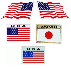 USA＆JAPANのシール　【フラッグステッカーS】ペタペタ貼ってね！