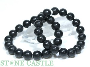 ☆高品質☆【ブレスレット】北海道産ブラックシリカ (約12mm) 【天然石 パワーストーン】