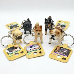 TN*人気犬のマグネット/キーホルダー　赤柴　黒柴　パグ　ブル