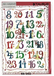 ●ドイツ製  アドベントカレンダー クリスマス グリーティングカード