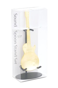 高桑金属 日本製 Japan サウンドスプーン ギター(type-LP) スタンドセット ゴールド 404575