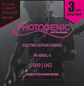 PG フォトジェニック エレキギター弦 PE-600XL-3 3セットパック (009-042) PE-600XL-3