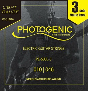PG フォトジェニック エレキギター弦 PE-600L-3 3セットパック (010-046) PE-600L-3