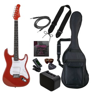 PG エレキギター 初心者入門ライトセット ストラトキャスタータイプ ST-180/MRD メタリックレッド
