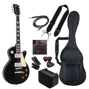 PG エレキギター 初心者入門ライトセット レスポールタイプ LP-260/BK ブラック