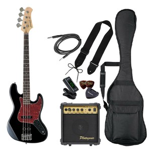 PG エレキベース 初心者入門ライトセット ジャズベースタイプ JB-240/BK/T3P ブラック