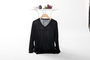 Sweater/Knitwear Silk V-Neck Tops