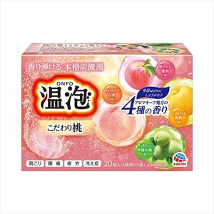 アース製薬　温泡ONPOこだわり桃炭酸湯20錠入【 入浴剤 】