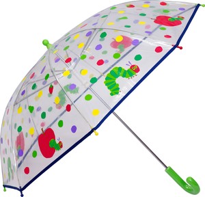 ◆2020新作◆ 【はらぺこあおむし】子供用雨傘・長傘　ビニール傘  ビニール水玉