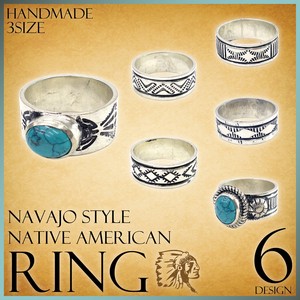 ■おすすめ■ナバホスタイルリング 指輪 ブラス ハンドメイド ネイティブ ターコイズ 真鍮 ユニセックス