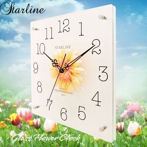 Wall Clock Wooden Gerbera