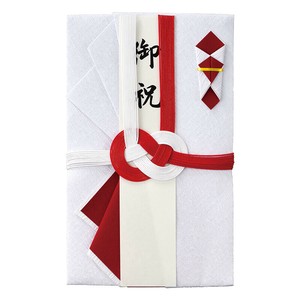 祝金封 檀紙 赤白10本結切 短冊4枚入 祝儀袋