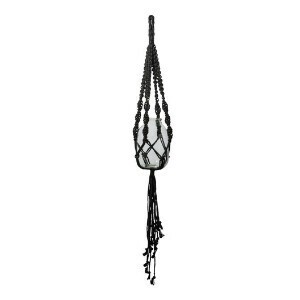 【マクラメハンギング】□64505 MACRAME SINGLE M BLK