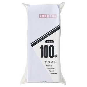 [封筒] マルアイ 徳用封筒 ホワイト 長形4号 70g/m2 100枚入