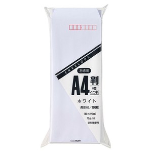 [封筒] マルアイ 徳用封筒 ホワイト 長形40号 70g/m2 100枚入