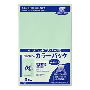 [封筒] マルアイ 藤壺カラーパック グリーン 角形2号 100g/m2