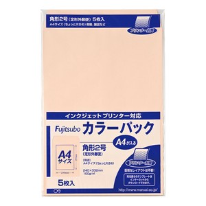 [封筒] マルアイ 藤壺カラーパック ピンク 角形2号 100g/m2