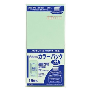 [封筒] マルアイ 藤壺カラーパック グリーン 長形3号 80g/m2
