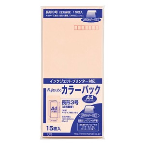 [封筒] マルアイ 藤壺カラーパック ピンク 長形3号 80g/m2