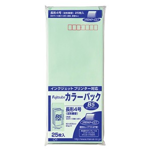 [封筒] マルアイ 藤壺カラーパック グリーン 長形4号 80g/m2