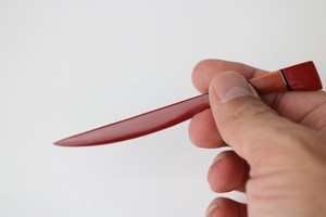 持ち易く、適度に切れる/和菓子・その他デザート用/wooden　塗り分けナイフ