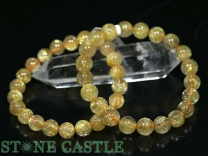 ☆高品質☆【ブレスレット】ゴールデンルチルクォーツ (5A) (約9.5〜10mm) 【天然石】
