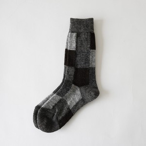 Crew Socks Patchwork Wool Made in Japan