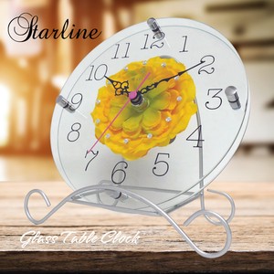 Table Clock Glasswork Made in Japan