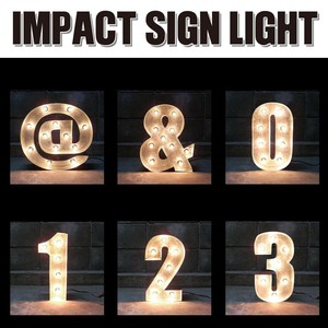 【電飾看板】IMPACT SIGN LIGHT インパクトサインライト マーキーライト「@&~3」室内用ライト 電球付属なし