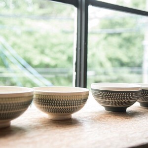 ライスボールS　茶碗　小鉢　日本製　陶器　翔風窯　千段　カンナ