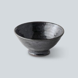 飯碗（小）　荒粉引　黒美濃　日本製　陶器 手づくり　茶碗　南窯
