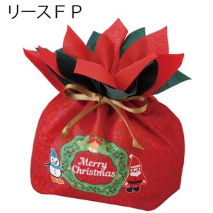 ポインセチア リースFP★巾着 クリスマスラッピング★