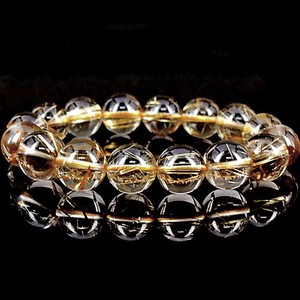 Gemstone Bracelet Rutile Quartz Natural Stone 13mm