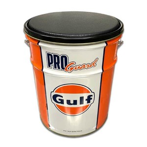 NEWデザイン！Gulfオイル缶スツール【Gulf PRO GUARD 5W-30 （B-type）】