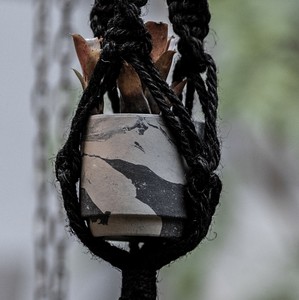 【マクラメハンギング】□64566 MACRAME SINGLE S BLK