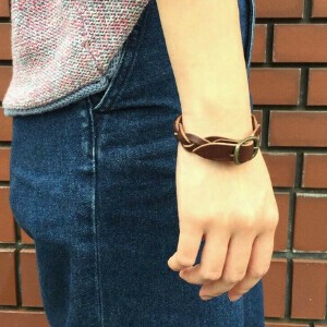 Leather Bracelet Ladies fashion Genuine leather adjustable Men's Made in Japan