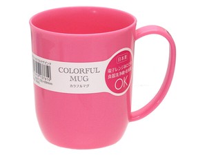 【電子レンジOKなプラ製マグカップです】カラフルマグ　ピンク