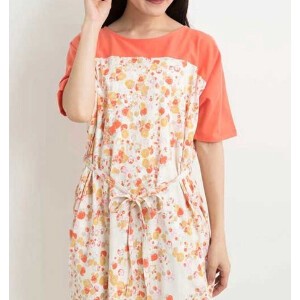 Casual Dress Tunic One-piece Dress Organic Cotton Short-Sleeve