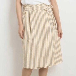 【フェアトレード】手織りストライプラップスカート