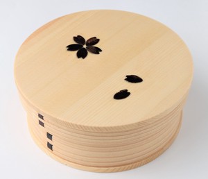 Sakura Petal Accent Magewappa Bento Box Sakura Round shape 2 type