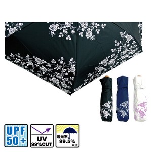 UV Cut 9 9 50 All Weather Umbrella Folded Rose Garden 50 cm Mini