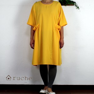 Casual Dress Ruffle Waist Stretch Natural One-piece Dress
